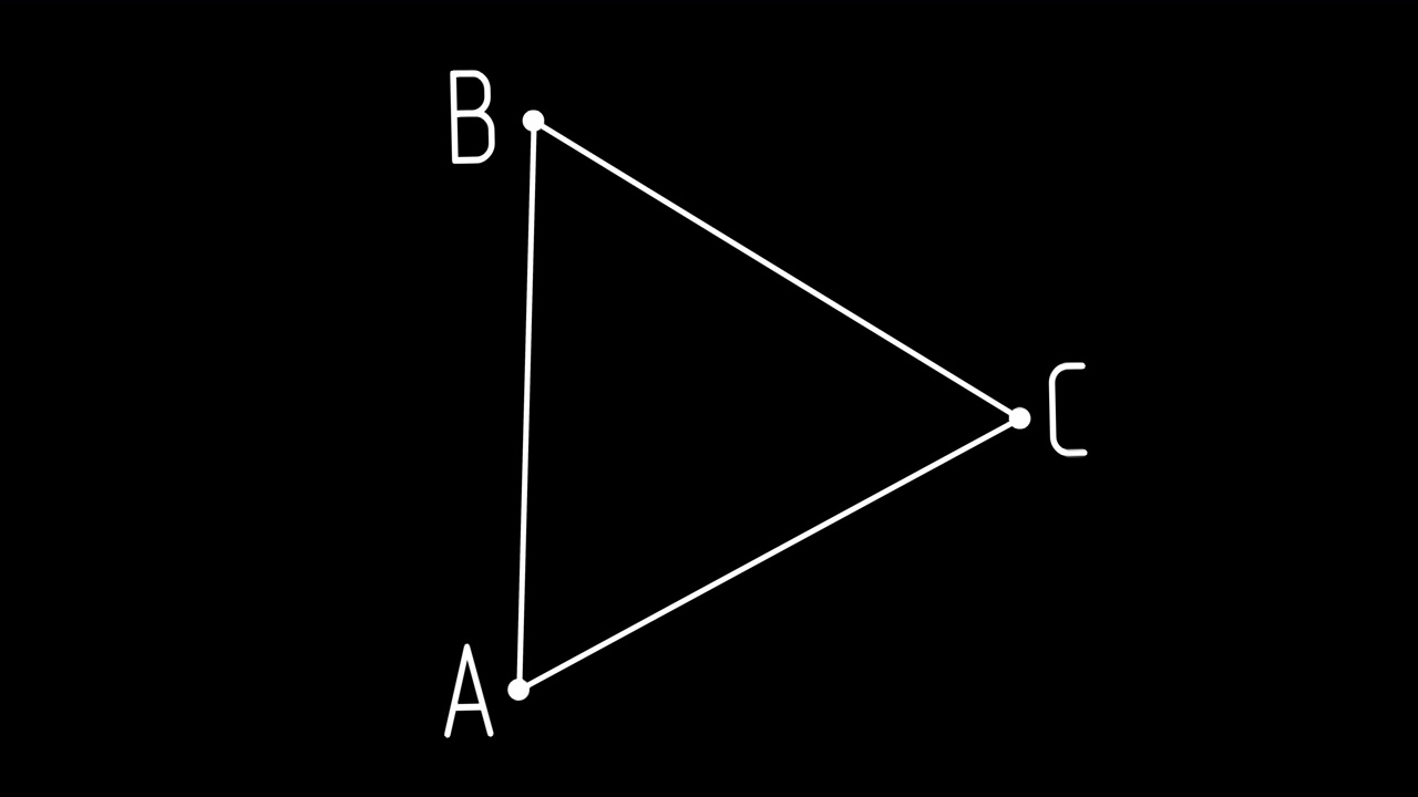 三角形数学几何图标孤立在白色背景上视频素材
