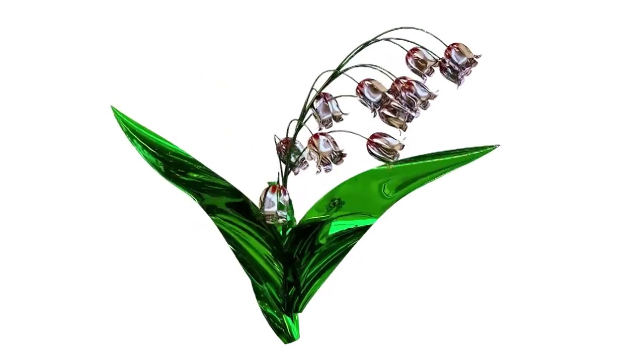 紫色风铃草植物3D渲染视频下载