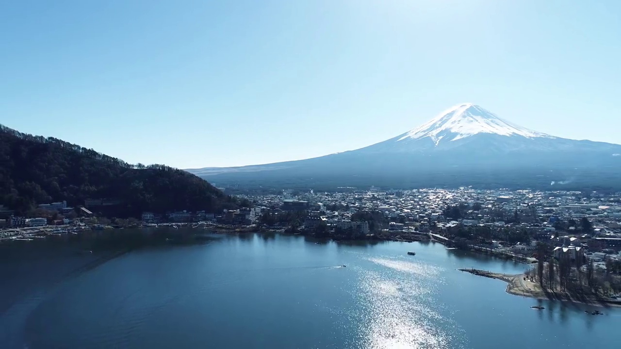 富士山与川口湖，日本视频下载