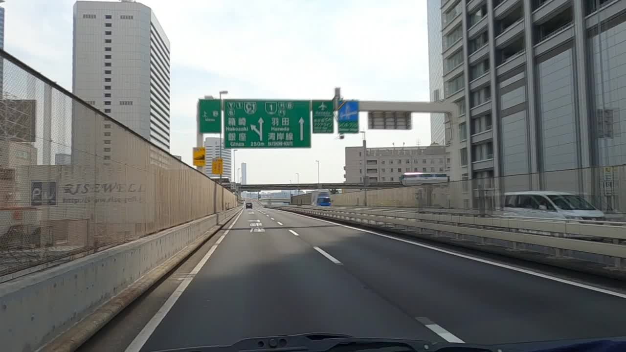 日本东京，空无一人的Shuto高速公路视频下载