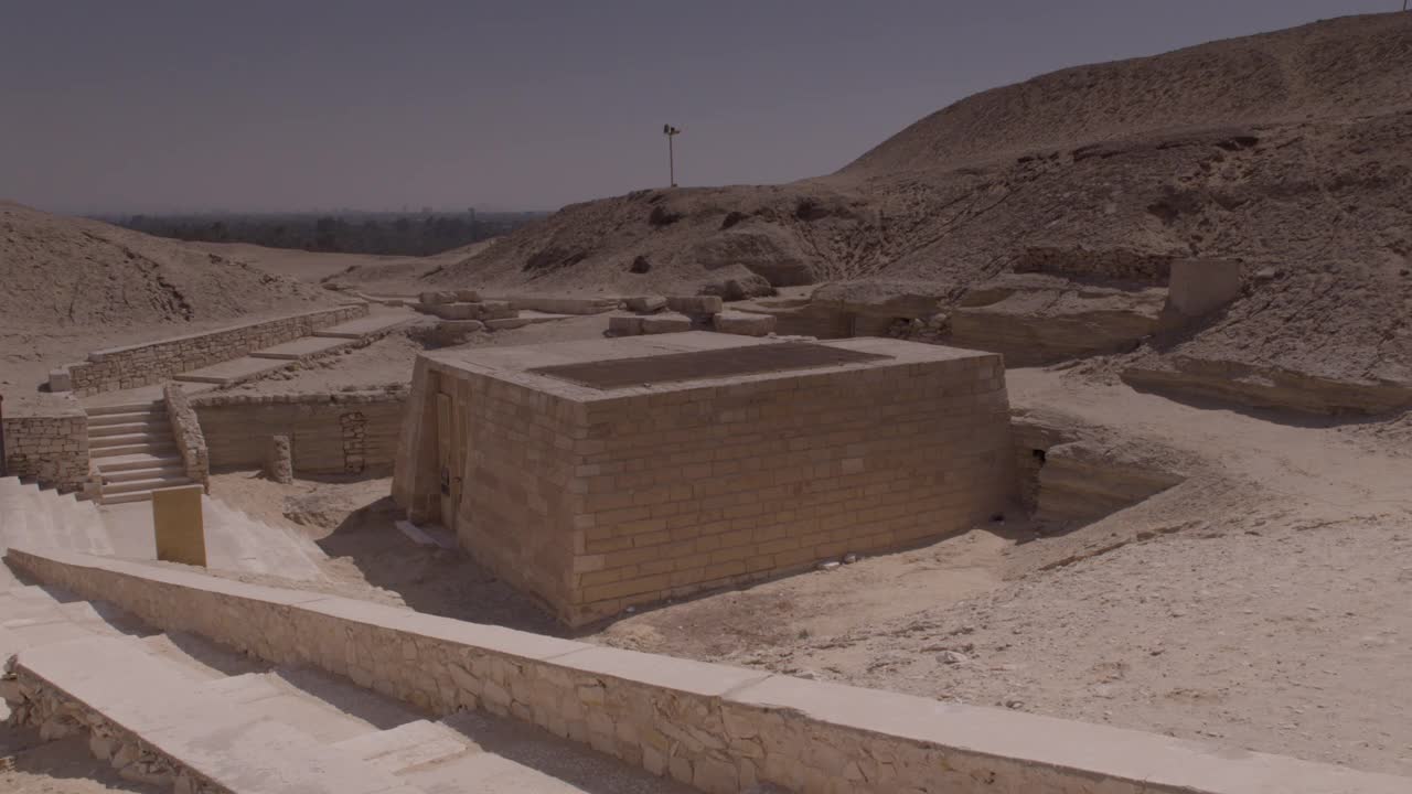 静态拍摄的Nhnumhotep和Niankhkhnum的马斯塔巴在萨卡拉视频下载