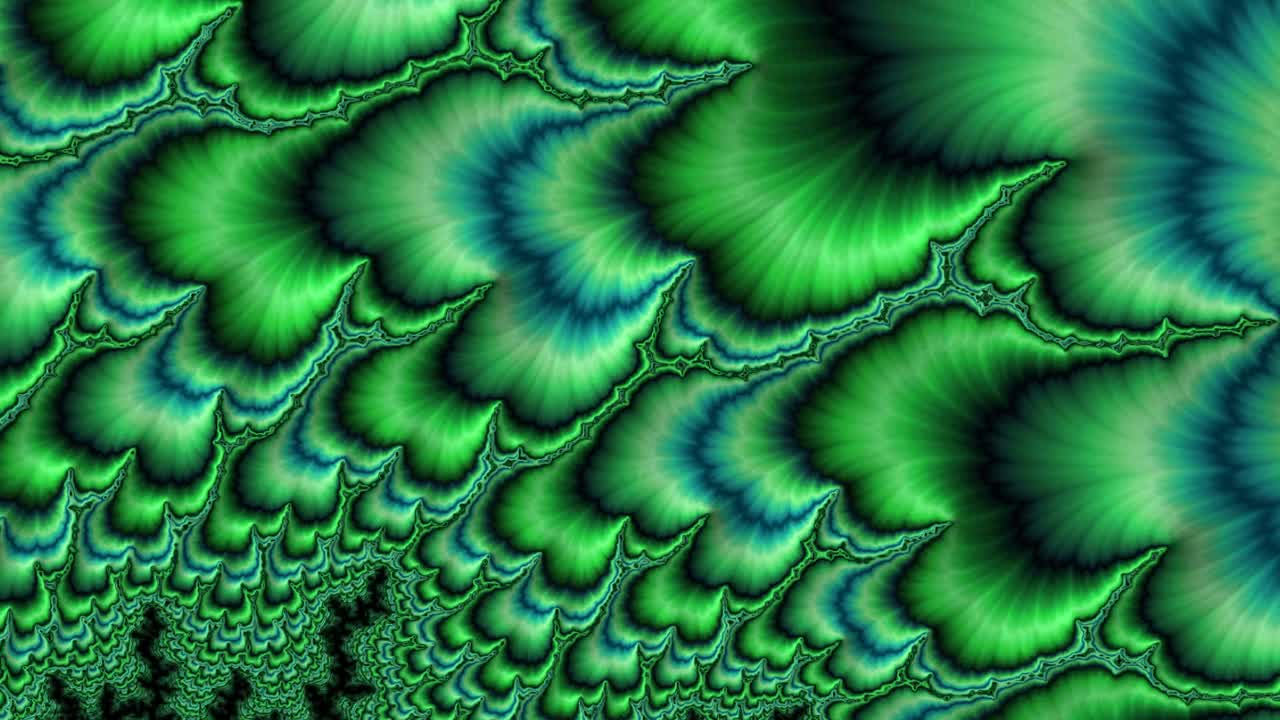 摘要CGI绿色迷幻运动植物背景。迷幻运动背景视频素材
