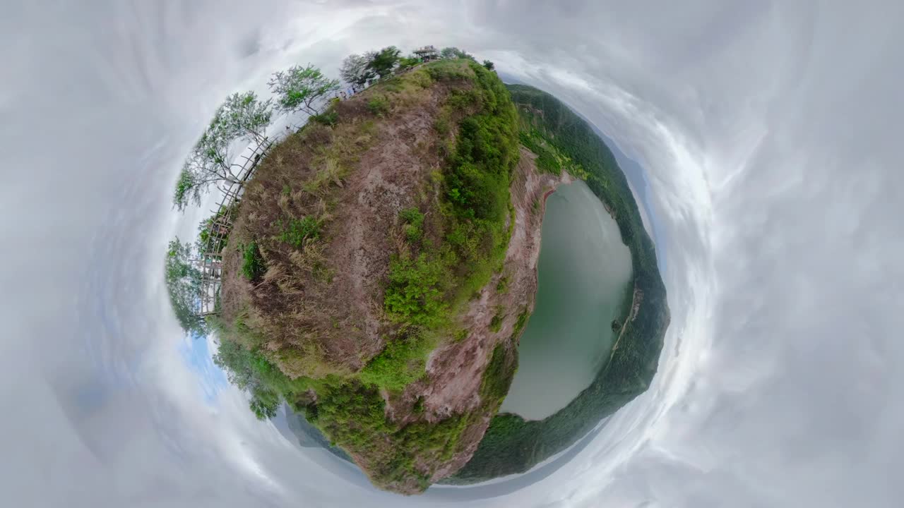 塔阿尔火山的湖火山口。菲律宾视频下载