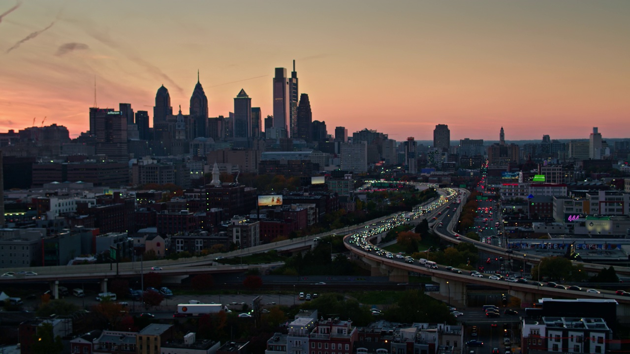 费城晚间交通-空中交通视频下载