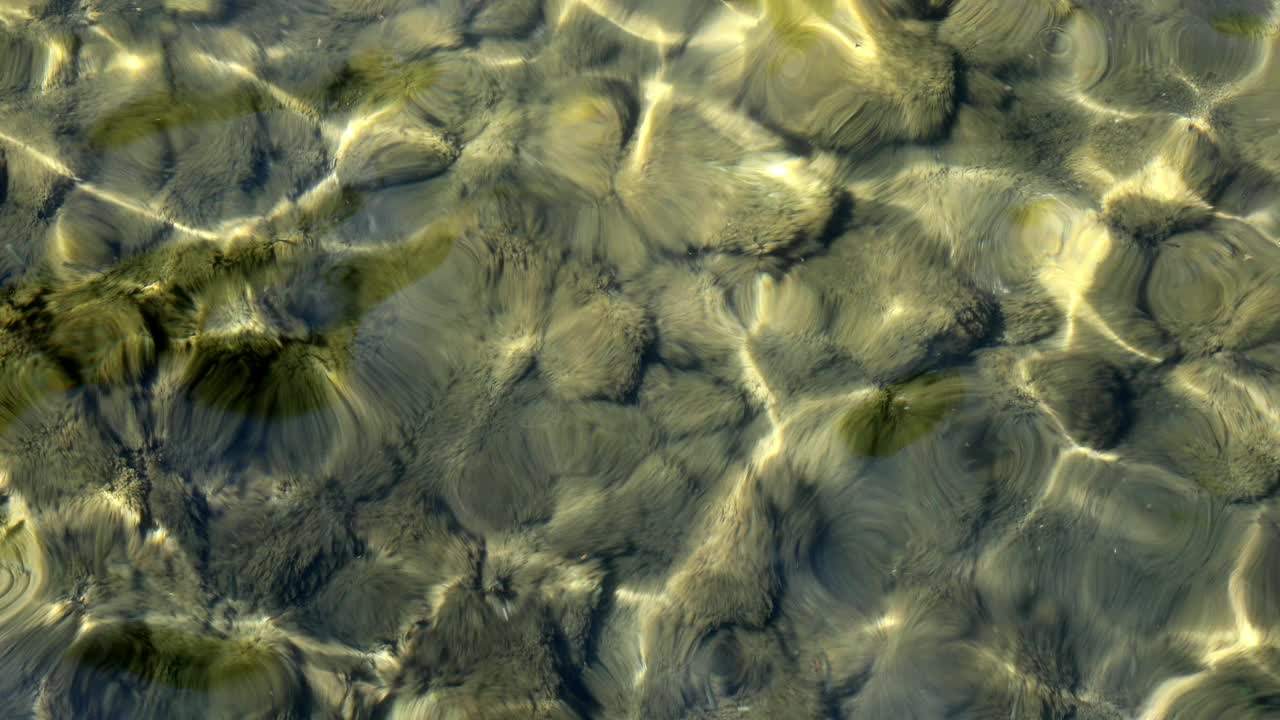 海床上有石头和阳光视频下载