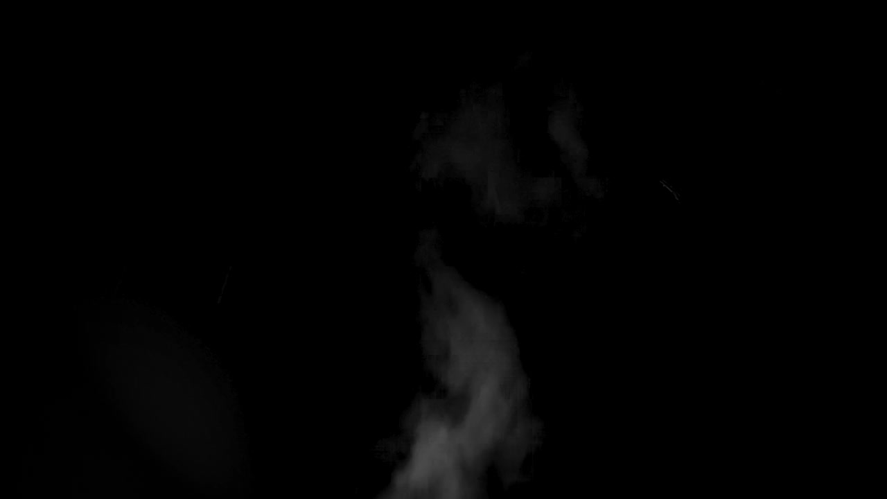 白色的蒸汽，黑色背景上的烟雾添加到你的照片，特写，全高清。完美的烟，蒸汽，香味，香为您的视频。视频素材