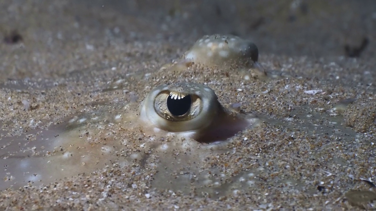 靠近小墨鱼在沙海底区域，大西洋视频下载