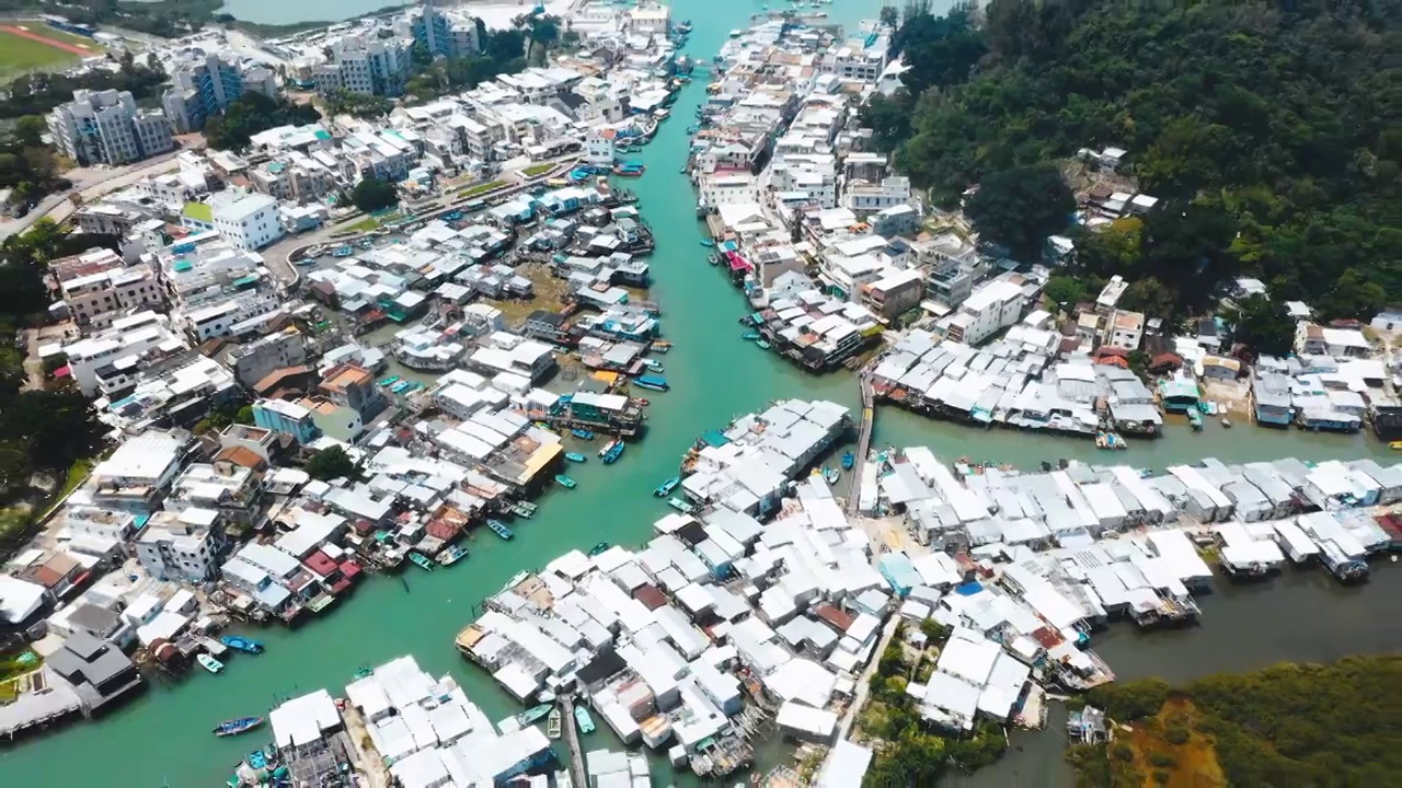 香港大屿山大澳著名旅游景点视频素材