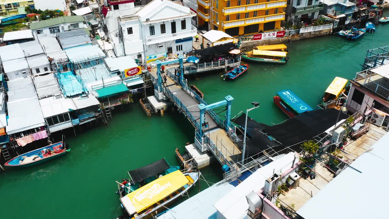 香港大屿山大澳著名旅游景点视频素材