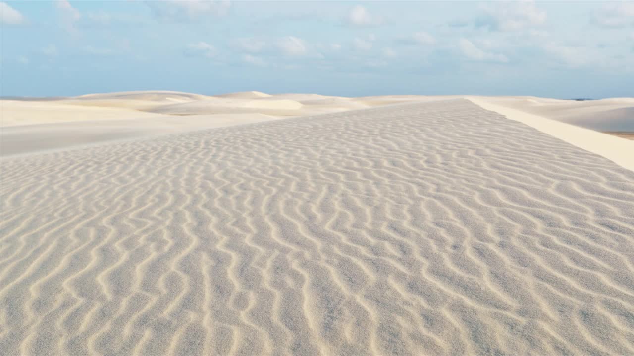 巴西Lencois Maranhenses国家公园的沙丘视频素材
