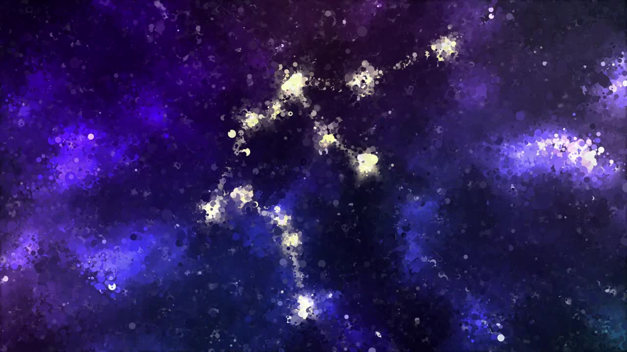 黄道十二宫的星座水瓶座，从抽象的动画星星过渡到象征符号视频下载
