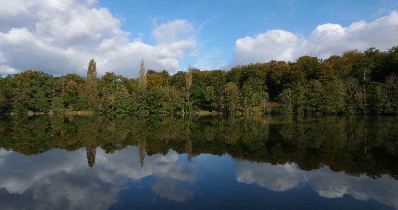 法国皮卡第的贡比涅森林，圣彼得池塘视频素材
