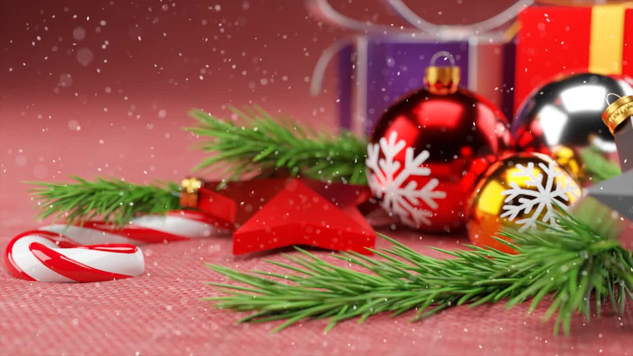圣诞快乐，装满糖果棒的概念视频素材