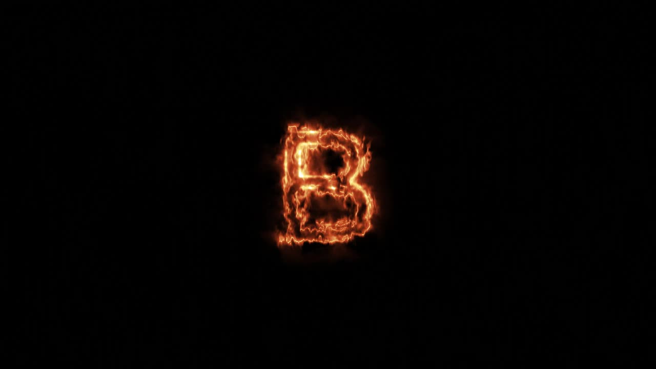 燃烧的字母B视频素材