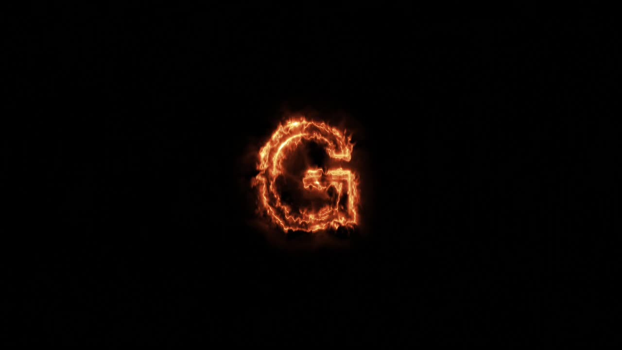 燃烧的字母G视频素材