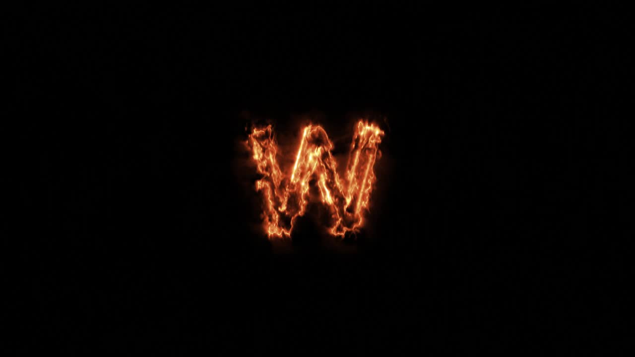 燃烧的字母W视频素材