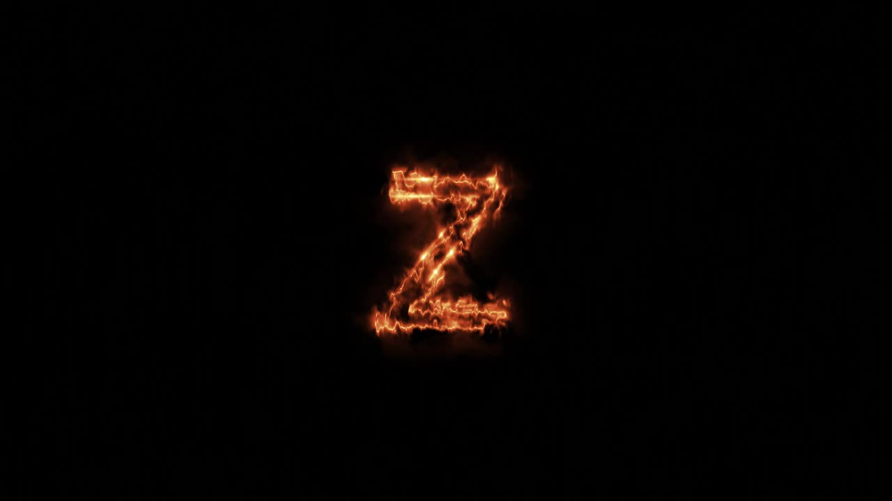燃烧的字母Z视频素材
