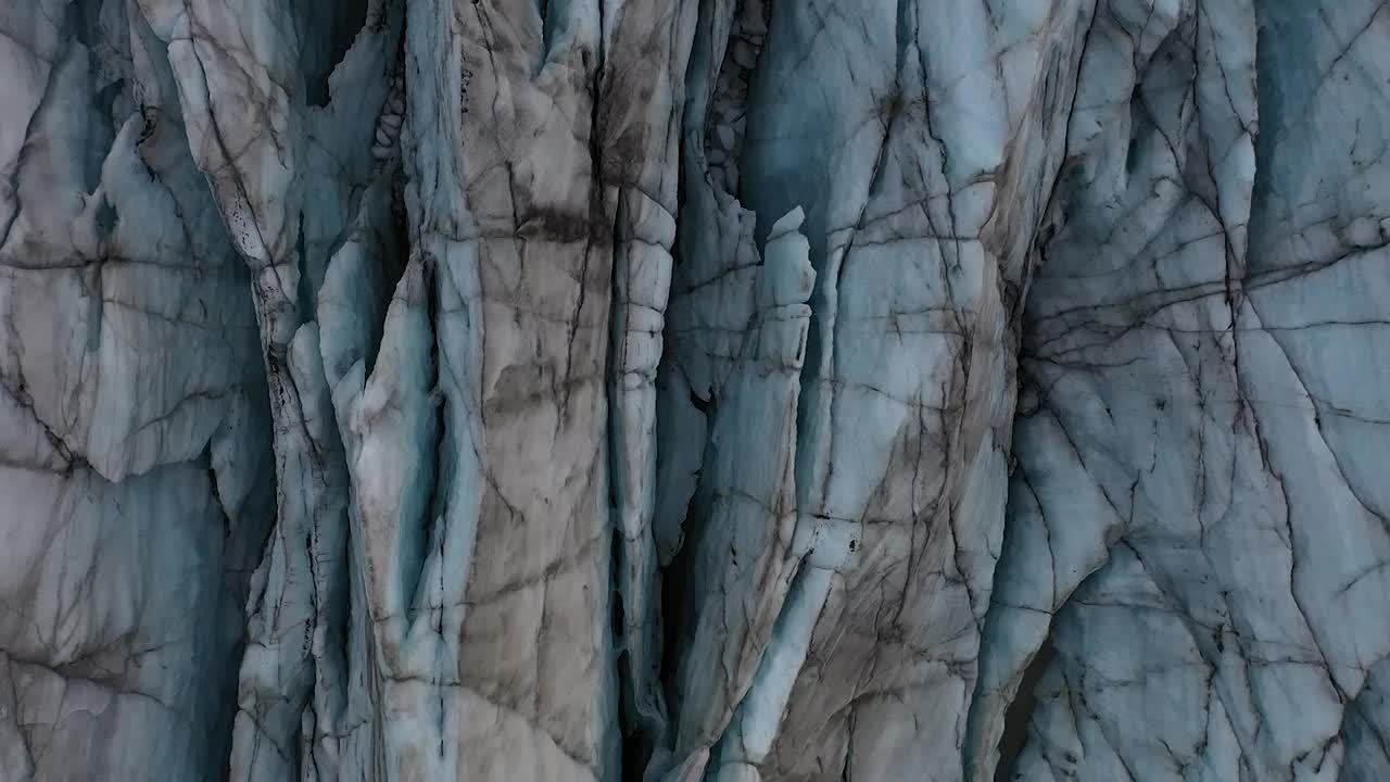 无人飞行冰川视频素材