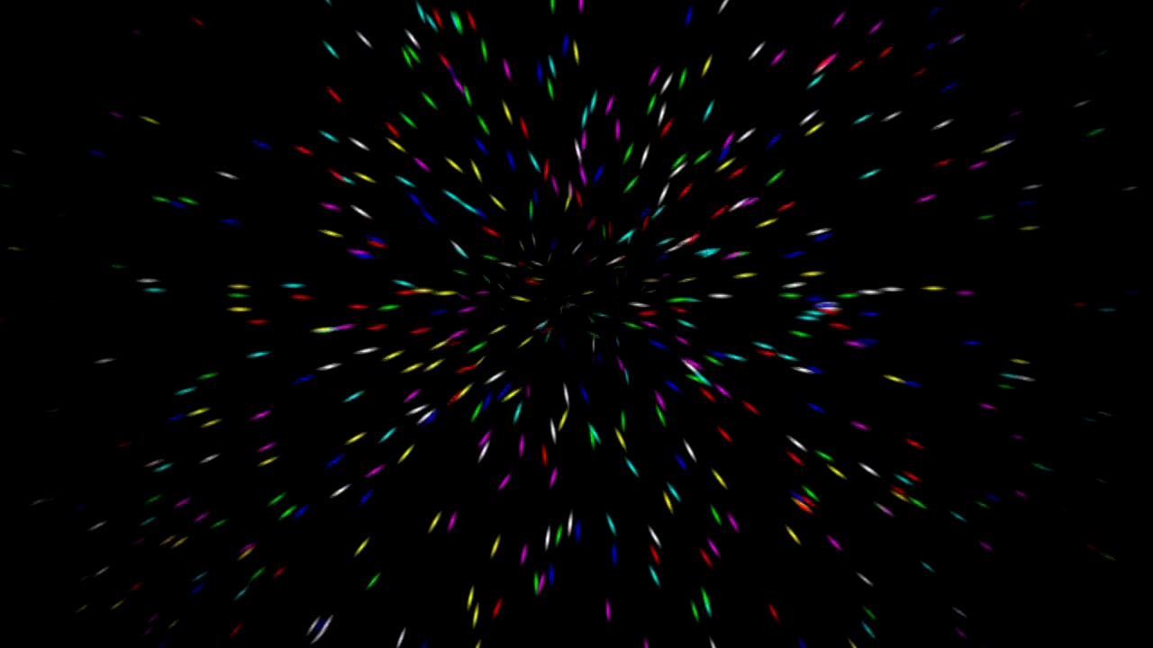 魔术颜色粒子运动图形与夜间背景视频下载