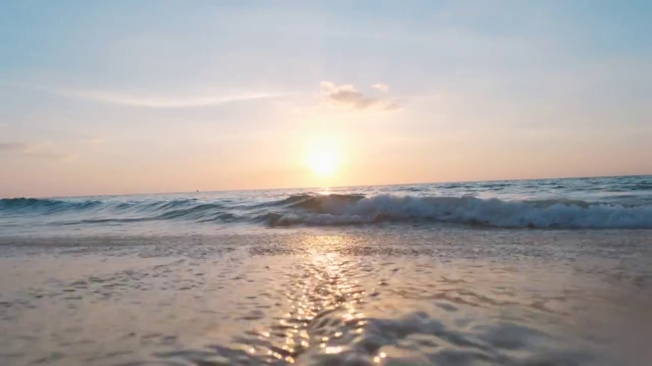 落日海洋。视频下载