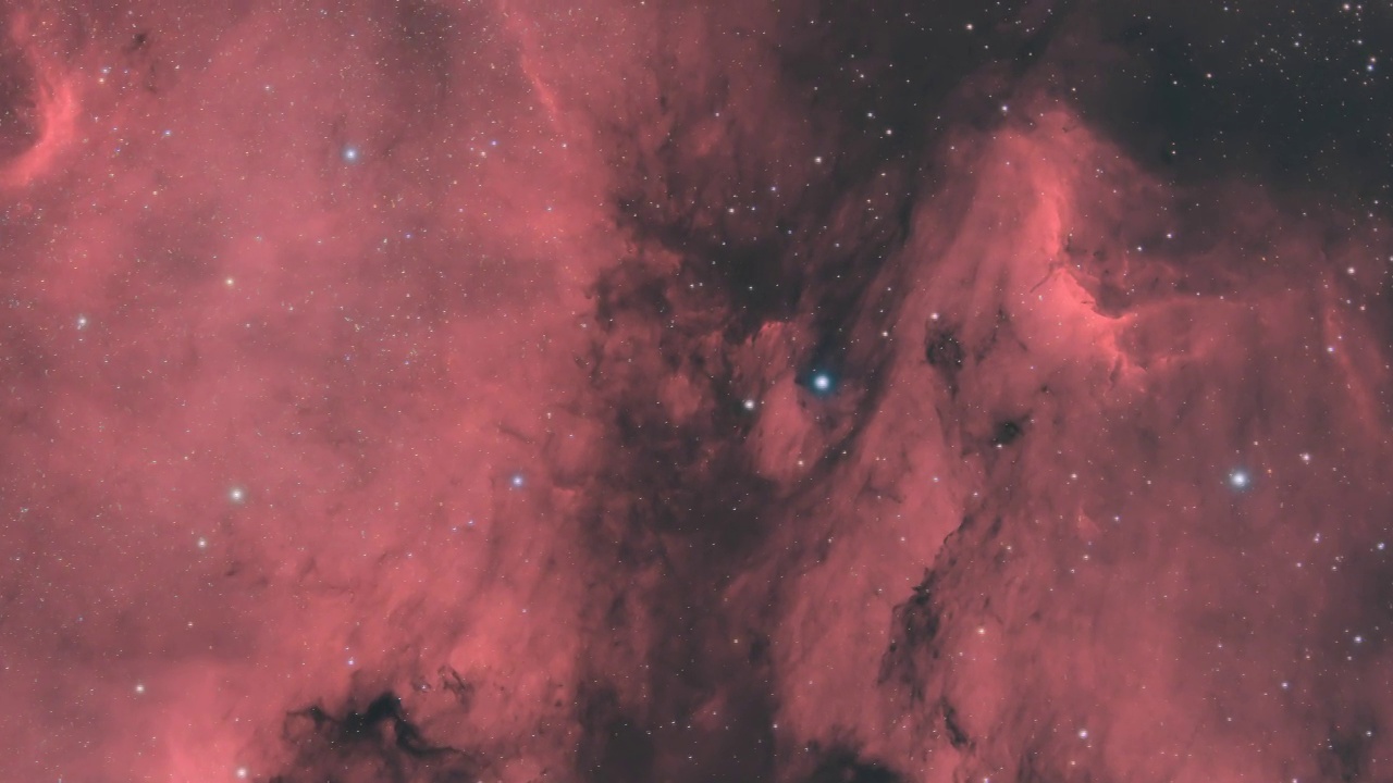 北美星云(也被称为NGC 7000或考德威尔20)视频下载