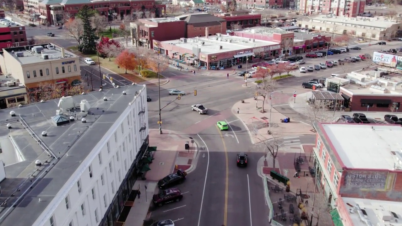 柯林斯堡的无人机视图，CO视频下载