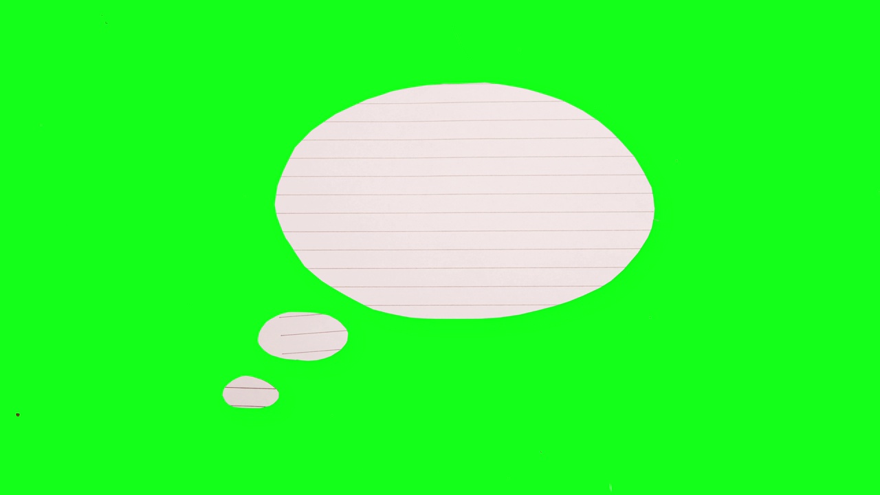 讲话气泡纸起皱绿屏视频下载