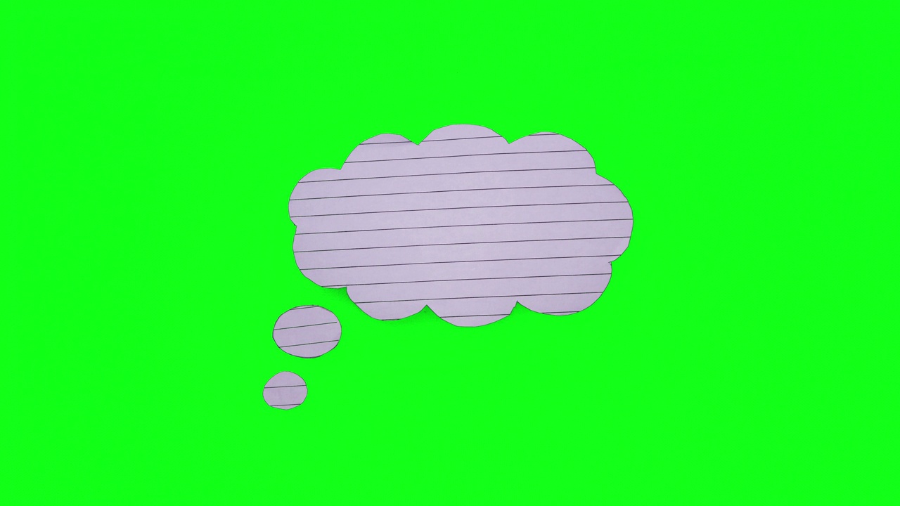 讲话气泡纸起皱绿屏视频下载