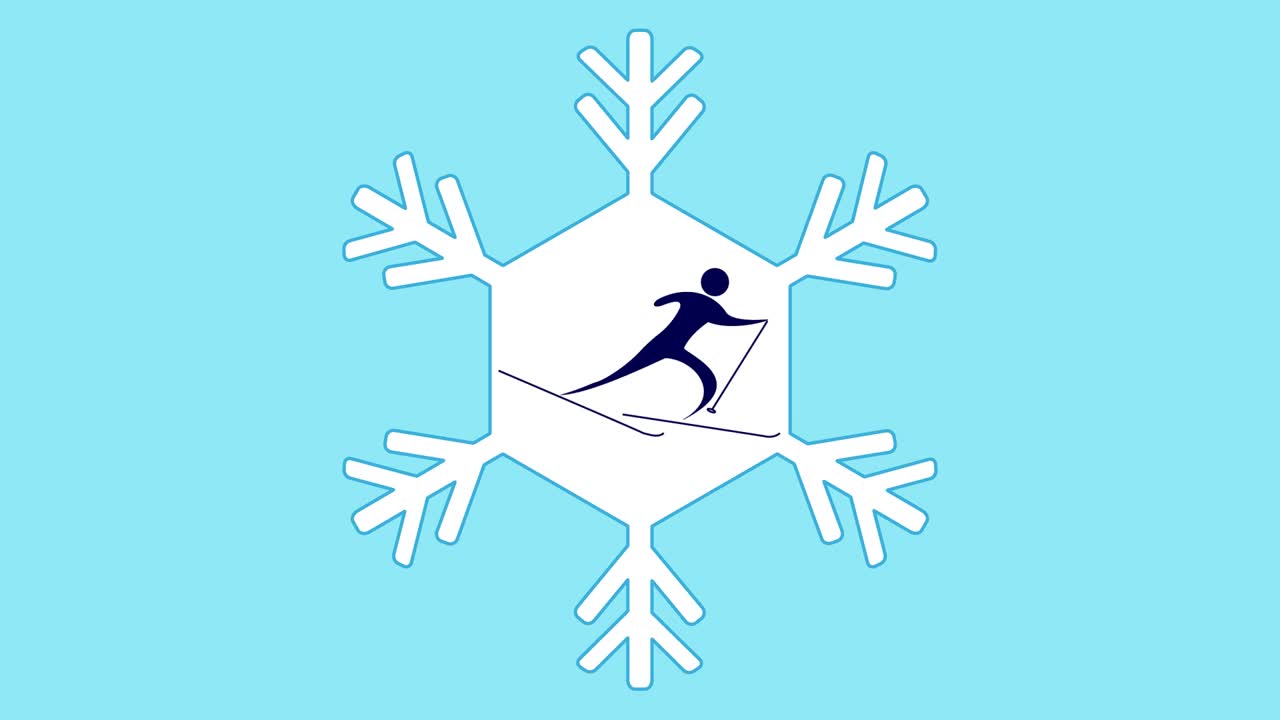 冬季运动项目图标视频素材