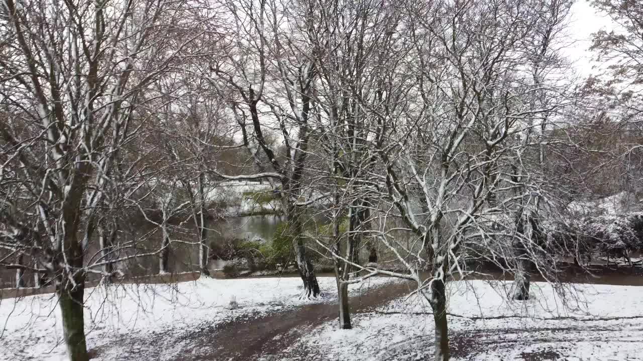 白雪覆盖的哥本哈根视频素材