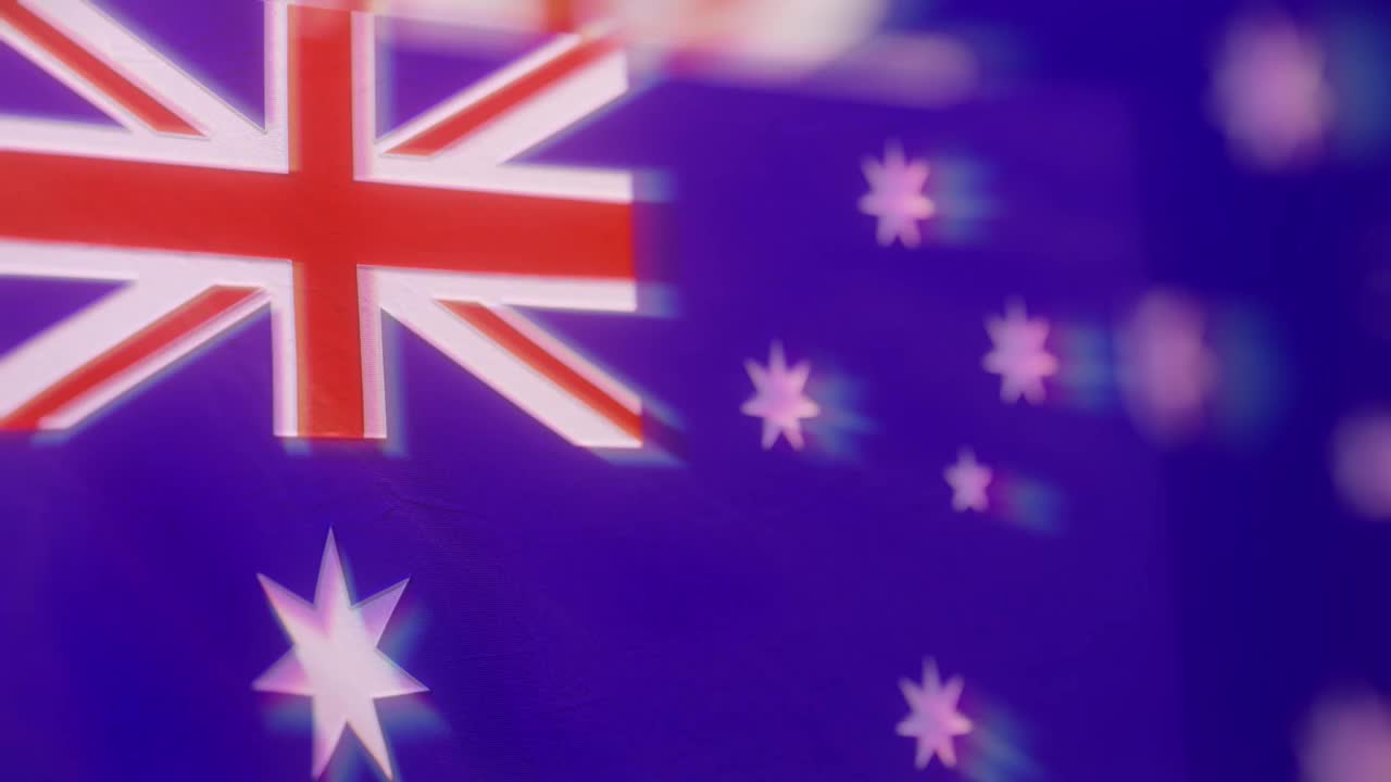 澳大利亚国旗挥舞着视频下载