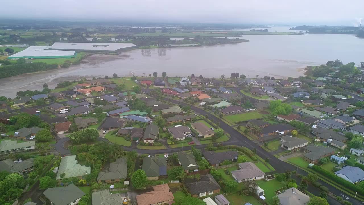 鸟瞰新西兰的一个街区视频素材
