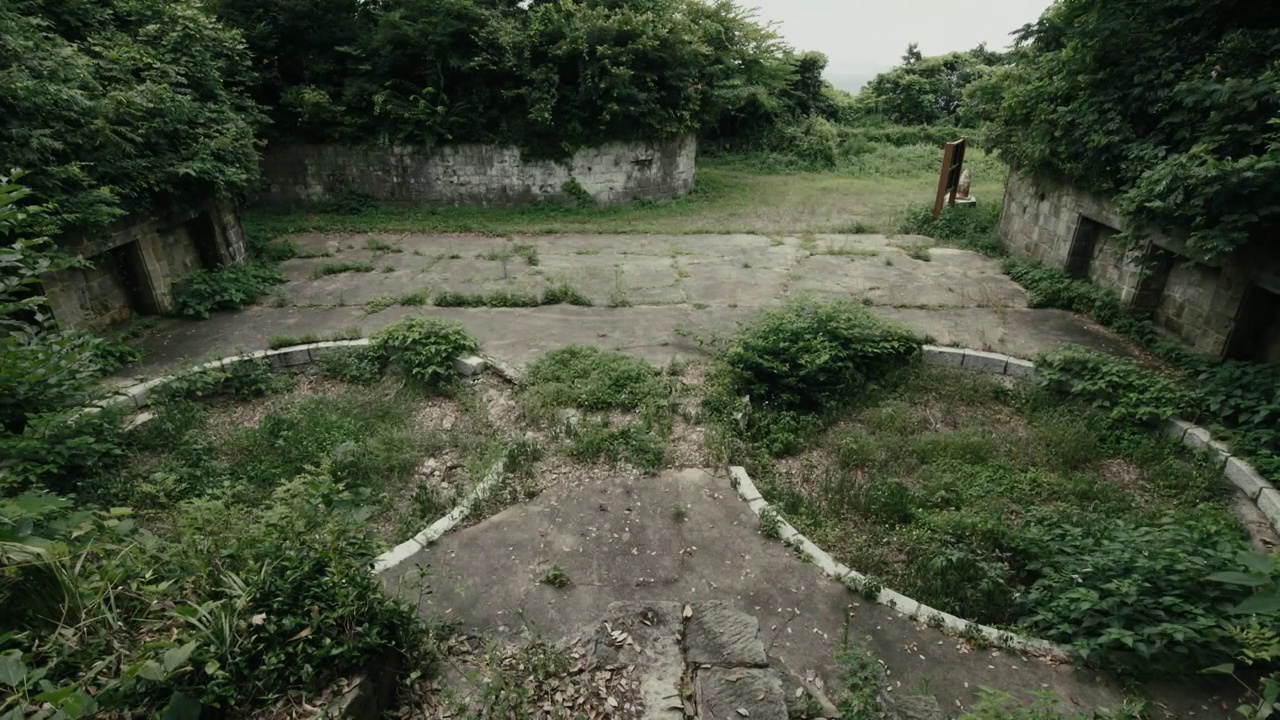 日本对马岛炮台遗址视频素材