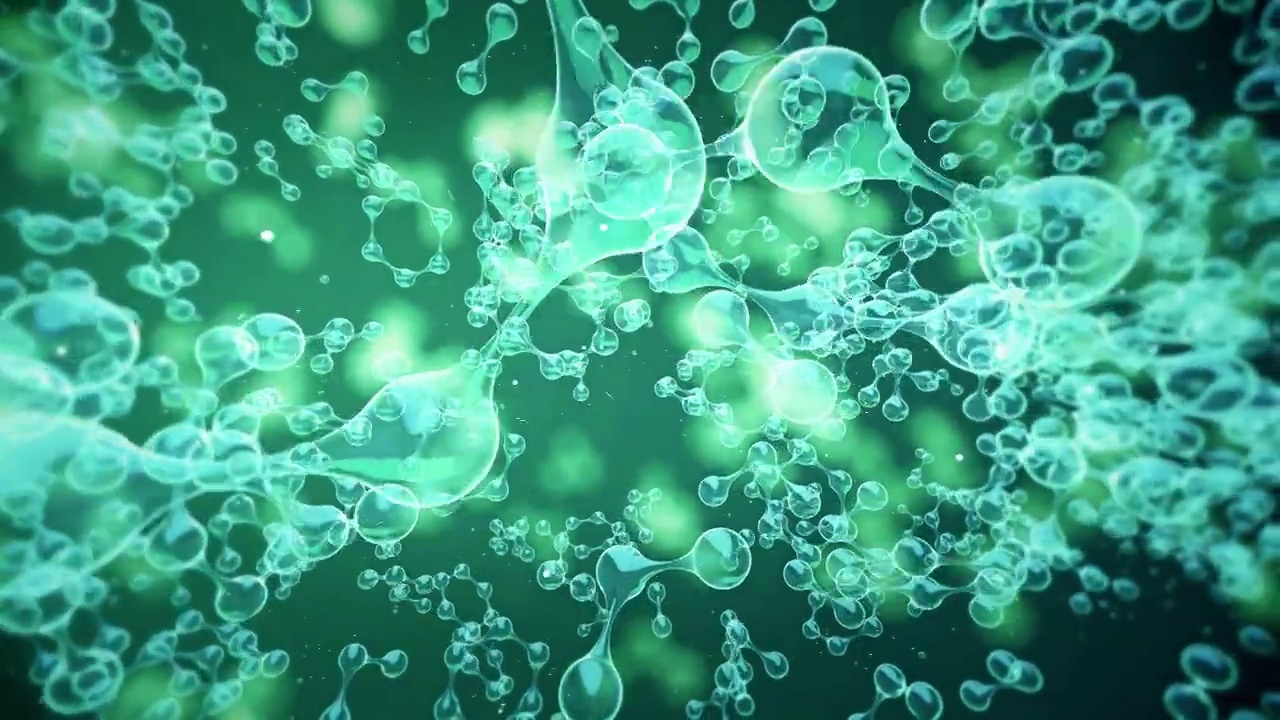 分子或原子纳米研究化学概念。化合物视频素材