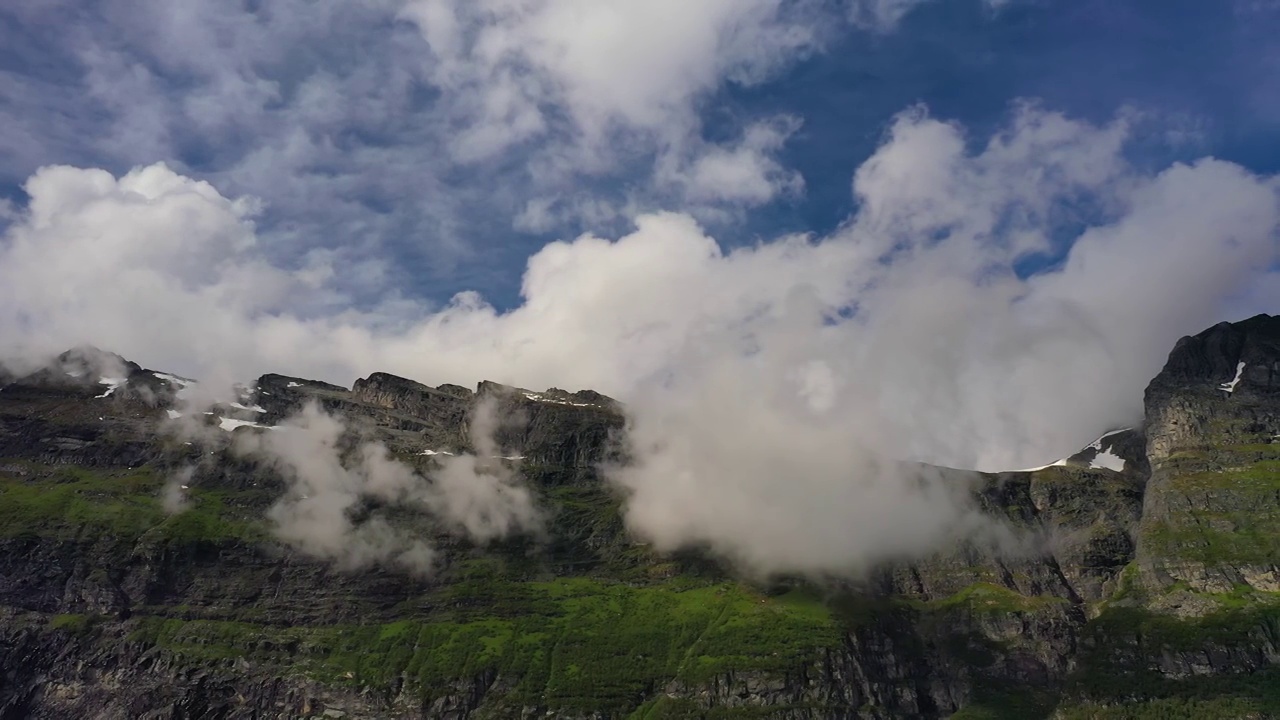 山云顶景景观。美丽的自然挪威自然景观视频素材
