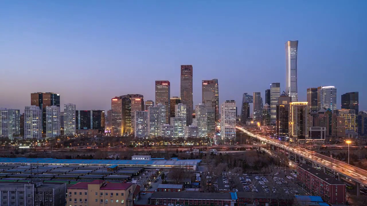 北京,延时摄影,4k分辨率,城市天际线视频素材