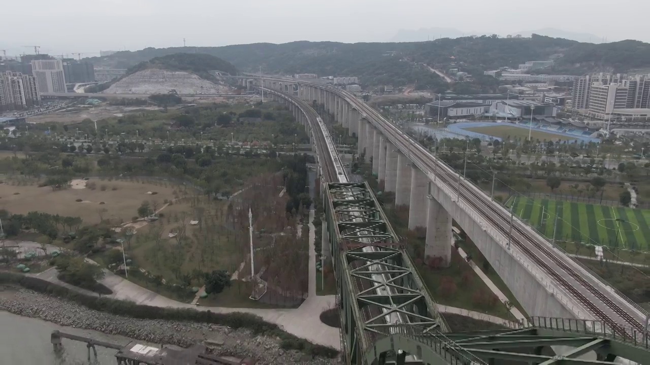 高速铁路基础设施视频素材