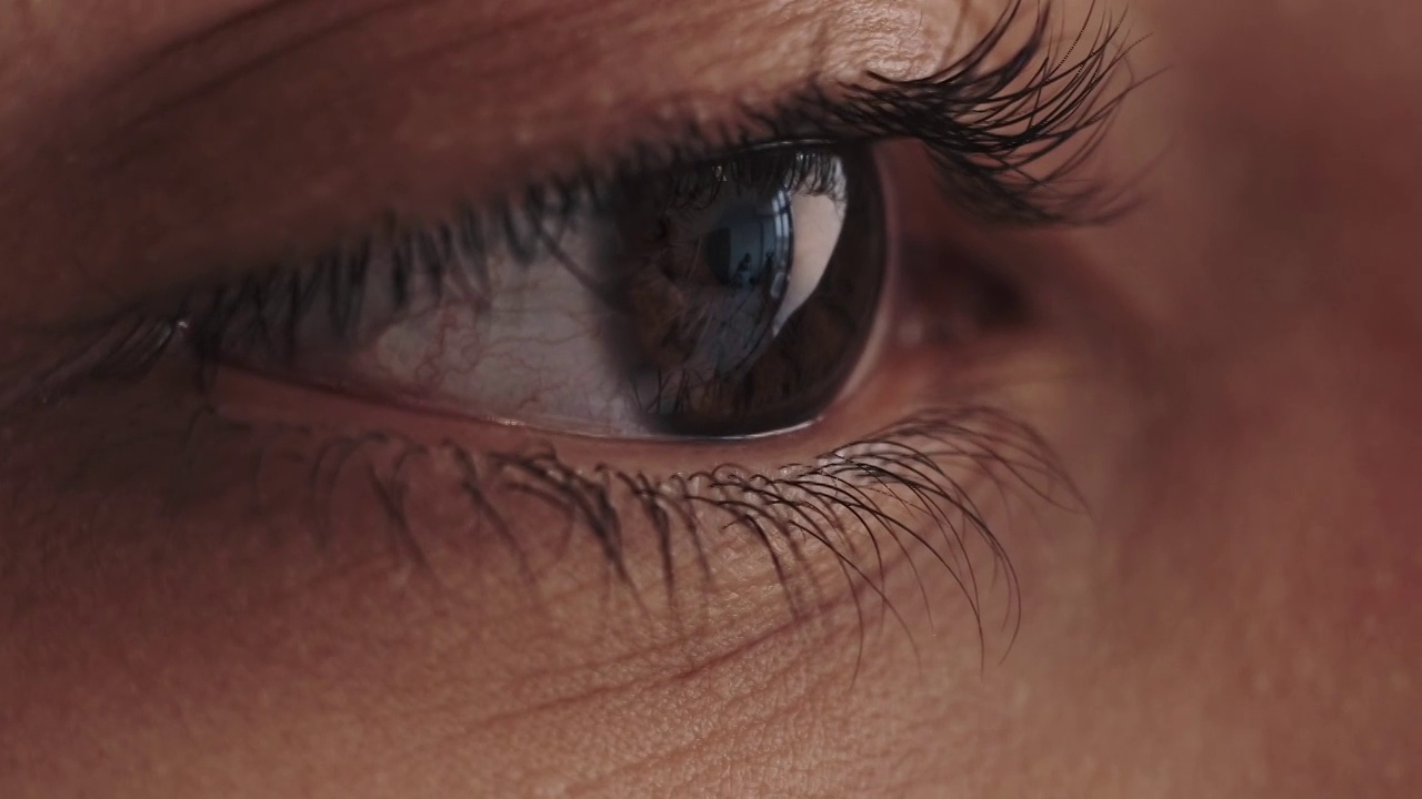 眼健康视力矫正宏开棕色虹膜视频素材