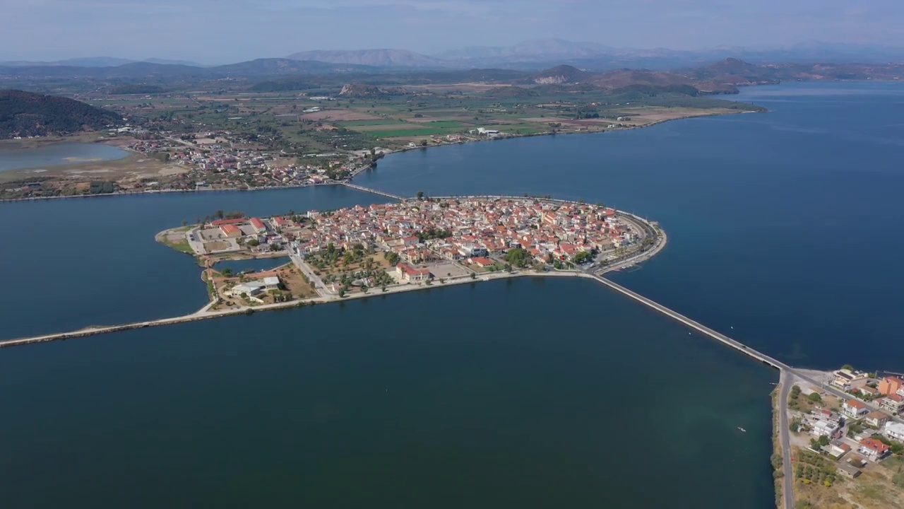希腊爱奥尼亚海岸线上的艾托利科镇视频下载