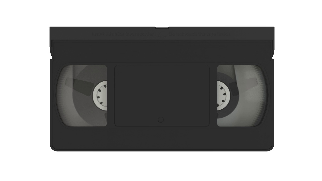 复古录像带磁带孤立在白色背景。旧的模拟录像视频下载