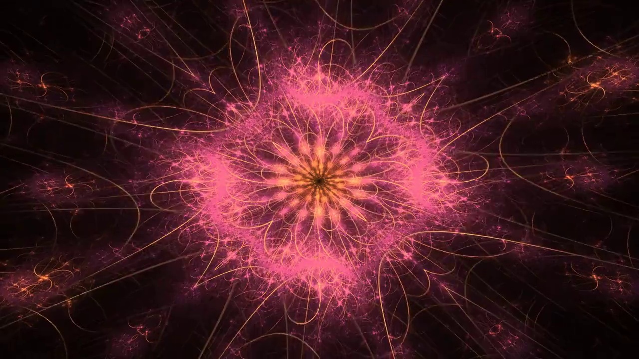 神圣几何分形背景，高分辨率动画视频下载