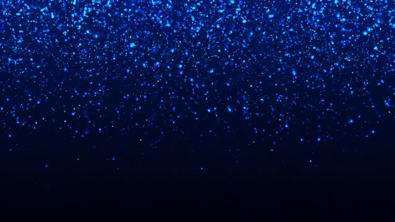 闪烁的蓝色粒子在慢动作-可循环的背景动画视频素材