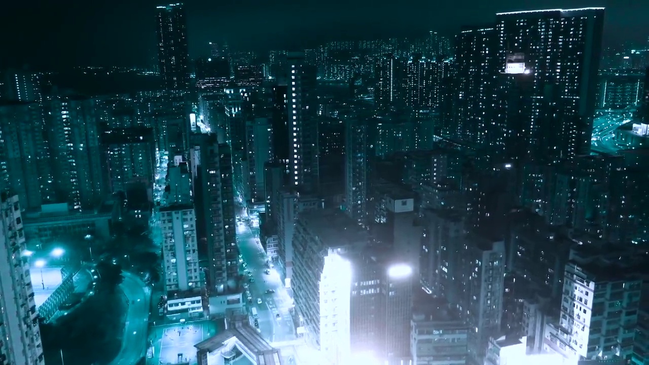 香港九龙住宅的无人机图视频下载