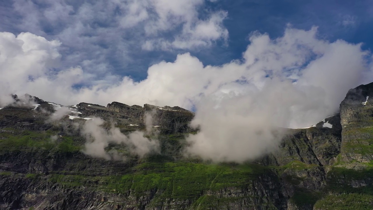 山云顶景景观。美丽的自然挪威自然景观视频素材