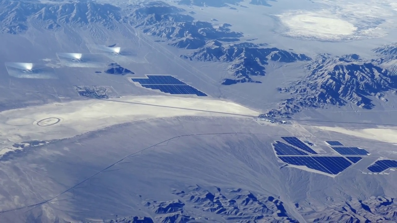 艾文帕太阳能发电系统在干燥晴朗的一天内华达普里姆视频下载