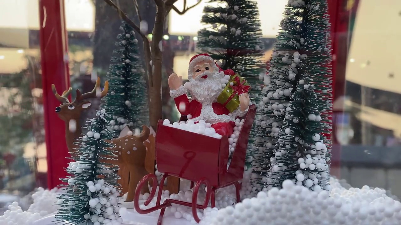 圣诞玩具圣诞老人下雪4k视频视频下载