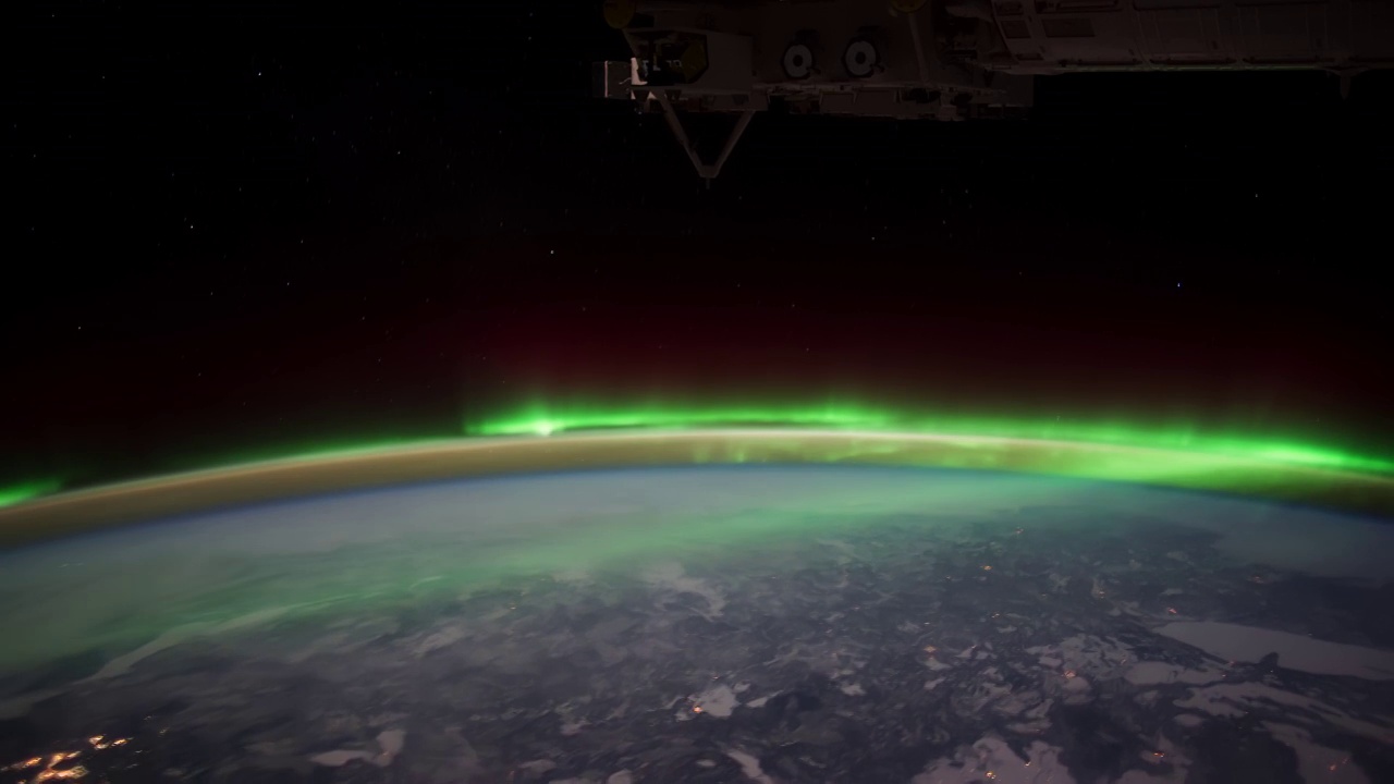 加拿大上空的北极光。视频素材