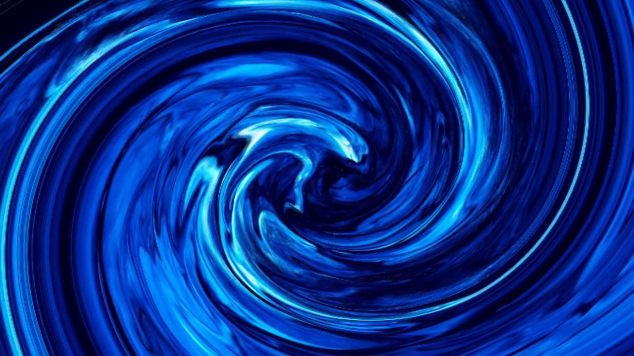 美丽多彩的分形线独特的蓝色圆圈图案运动背景。视频下载