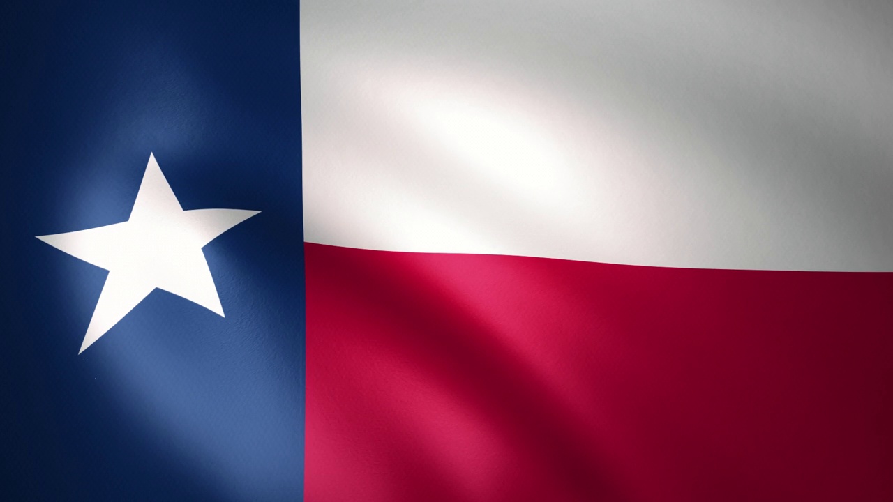 德克萨斯旗帜在风中飘扬(LOOP)视频素材