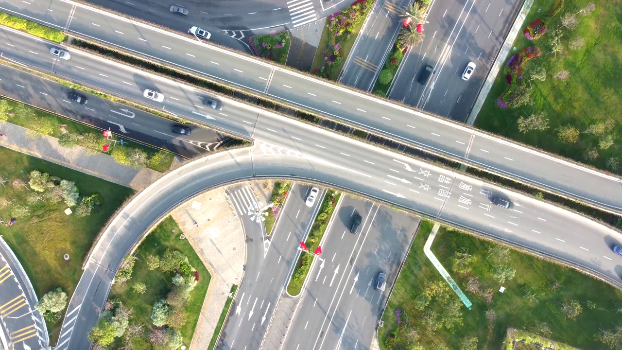 立交桥交通运输场景视频素材